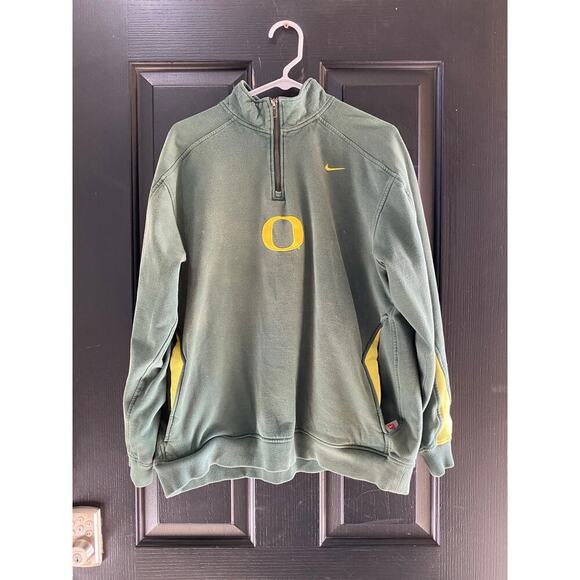 Nike University Of Oregon Ducks Half Zip Pullover On-Field Jacket Size Medium - Picture 1 of 6
